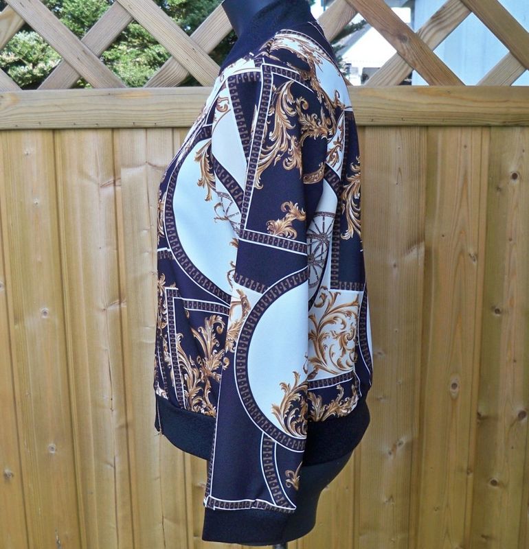 Mönstrad Tunn Kort Jacka