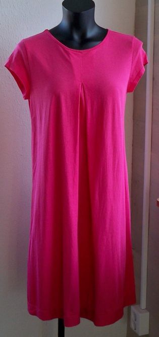 Huvudbild Jerseyklänning Fuchsiarosa Kort Ärm