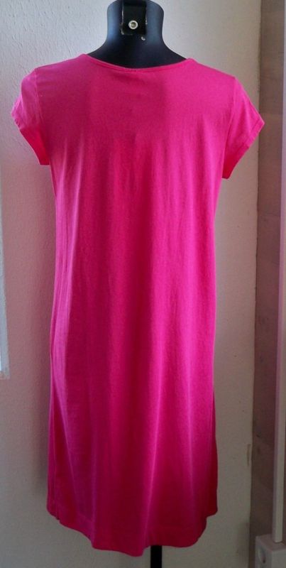 Jerseyklänning Fuchsiarosa Kort Ärm