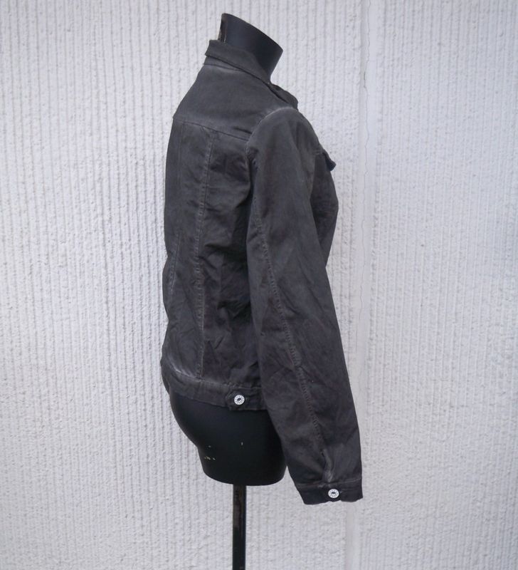 Svart Jeansjacka Crash Washed black