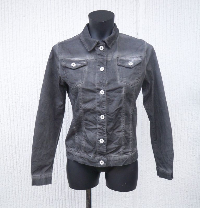 Svart Jeansjacka Crash Washed black