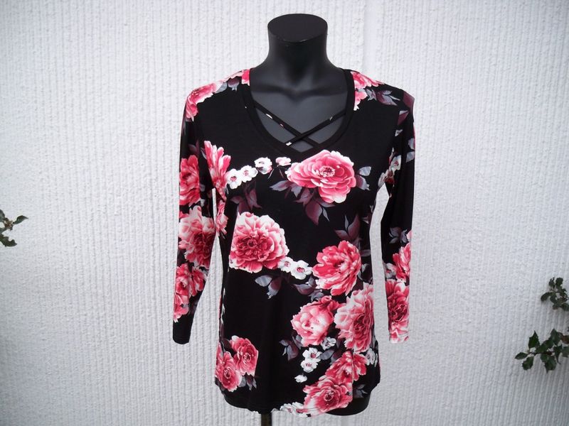 Blommig Topp Rosa Bonsai Ze-Ze