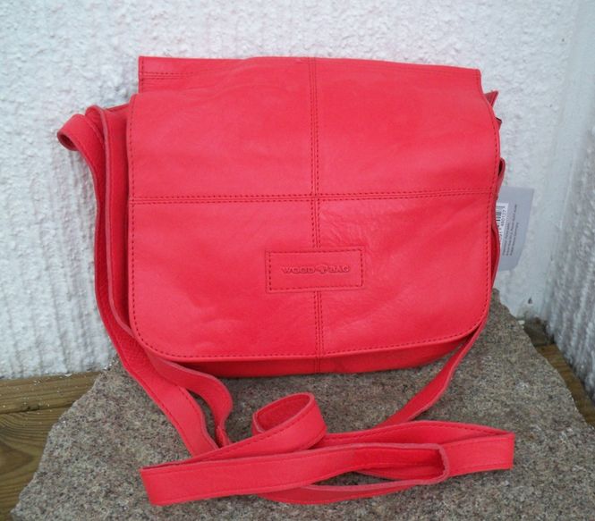 Huvudbild Röd Skinnväska Axelrem