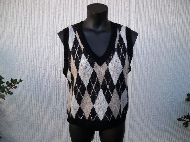 Huvudbild Svart Slipover med Geometriskt mönster