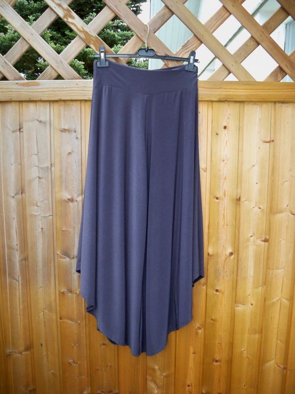 Mörkgrå Vadlång Byxkjol Plus size