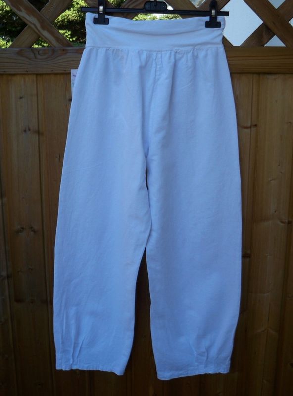 Vita Linnebyxor med vida ben. Puro Lino