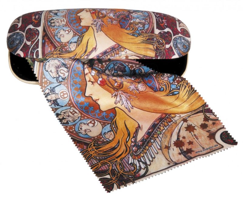 Hårt Glasögonfodral med putsduk. Zodiak-Art Nouveau