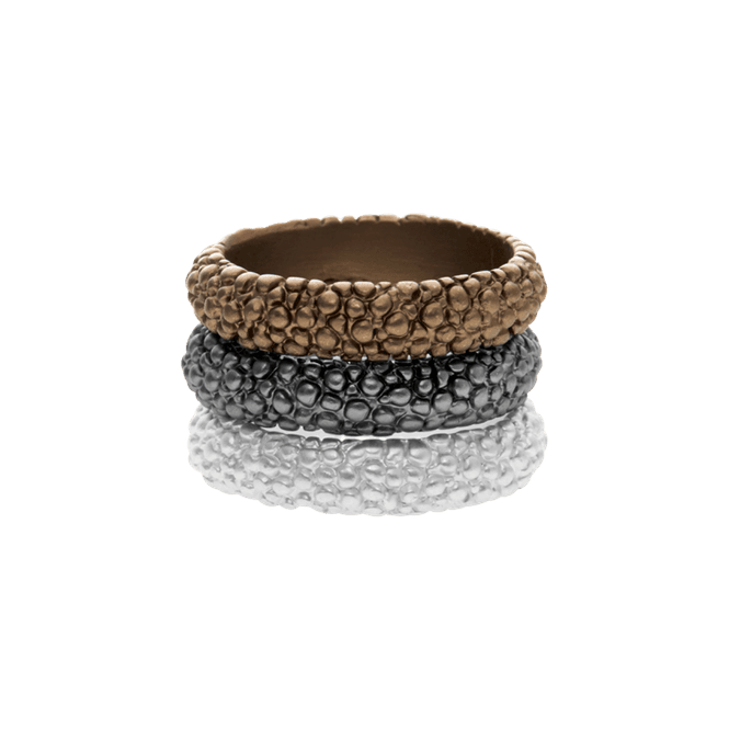 Huvudbild Trixie Ring 3i1 Coffeegold Hematit Silver Dansk ...