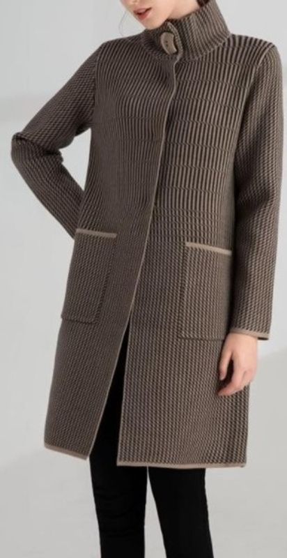 Mönstrad Kappa Beige Svart