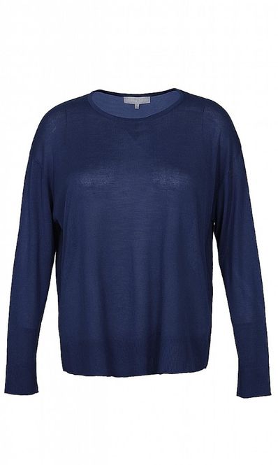 Huvudbild Mörkblå Finstickad Tröja Ze-Ze