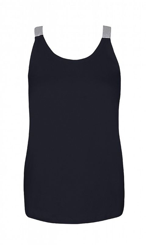 Marinblått Linne Med Lurexband TARA Ze-Ze