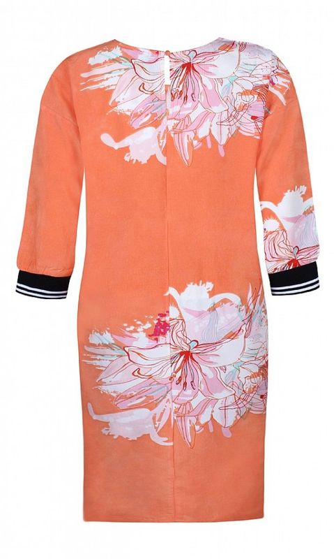Mönstrad Klänning Korall/Orange LIZA Ze-Ze