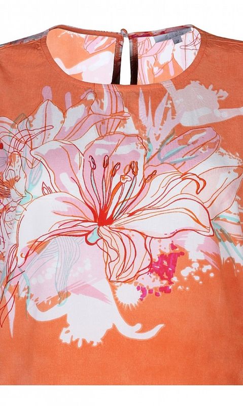 Mönstrad Klänning Korall/Orange LIZA Ze-Ze