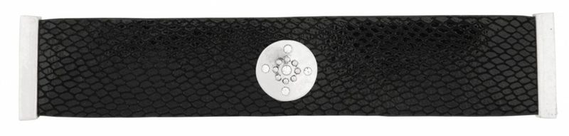 Svart Läderarmband JULINE Dansk Smykkekunst