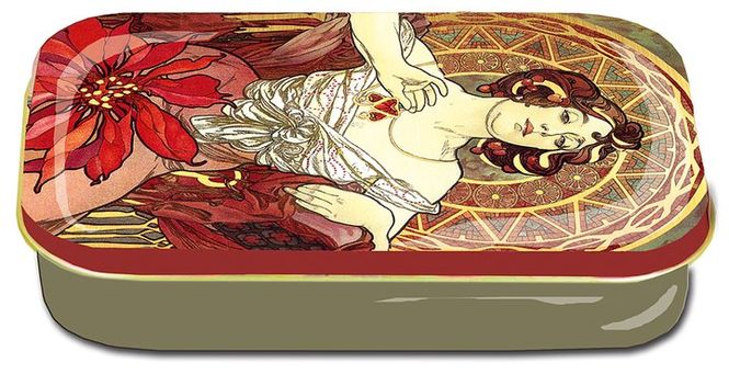Huvudbild Art-box. Avlång metallask. Art Nouveau - ...
