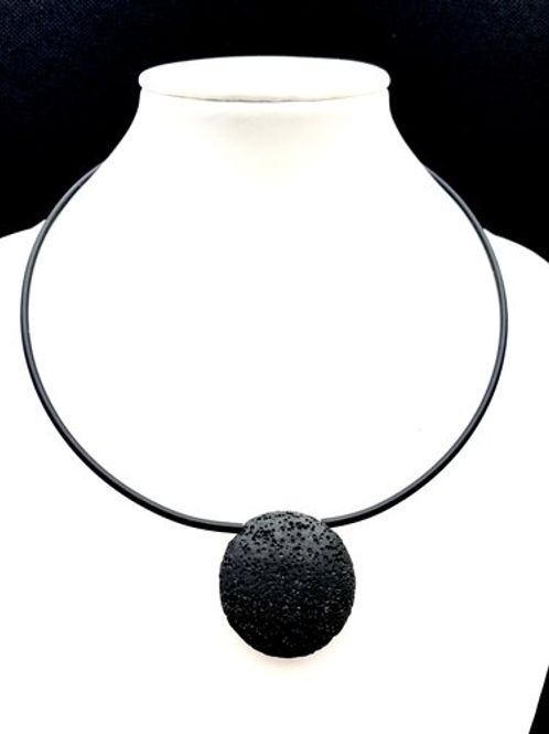 Huvudbild Halsband  Svart Choker med lavasten