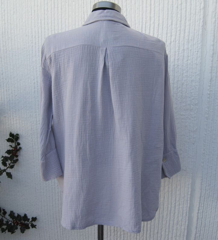 Ljust Grålila Muslinblus