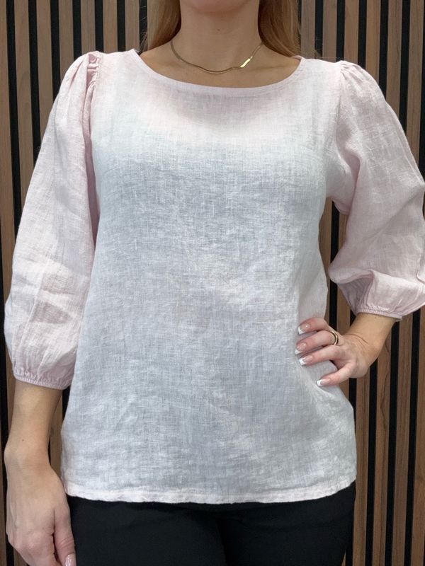 Gemini - Xana Rosa Linneblus Halvlång Ärm