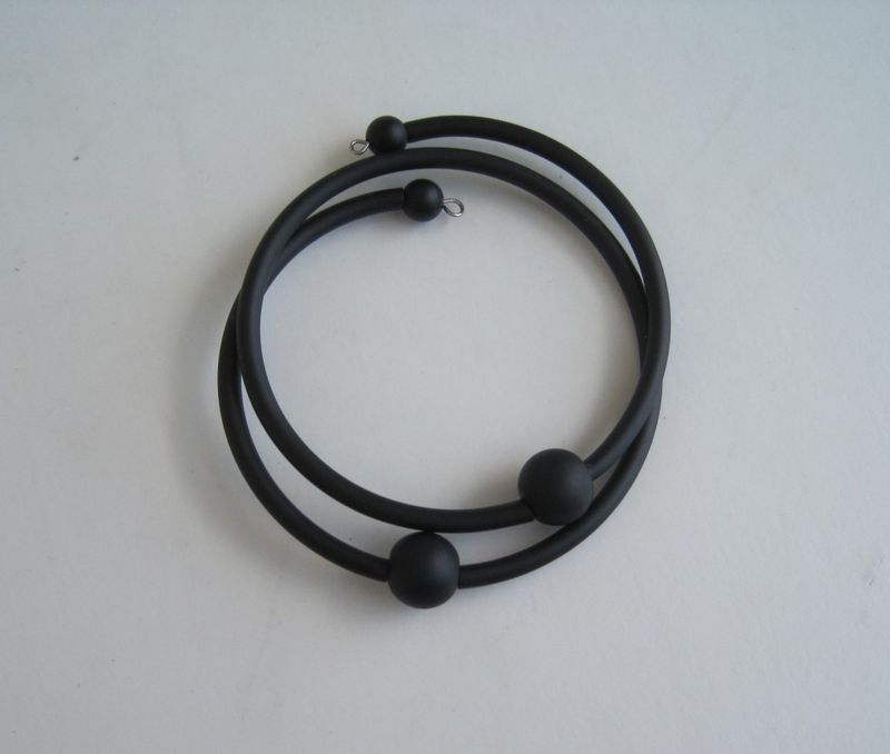 Gummiarmband Dubbla Kulor Svart