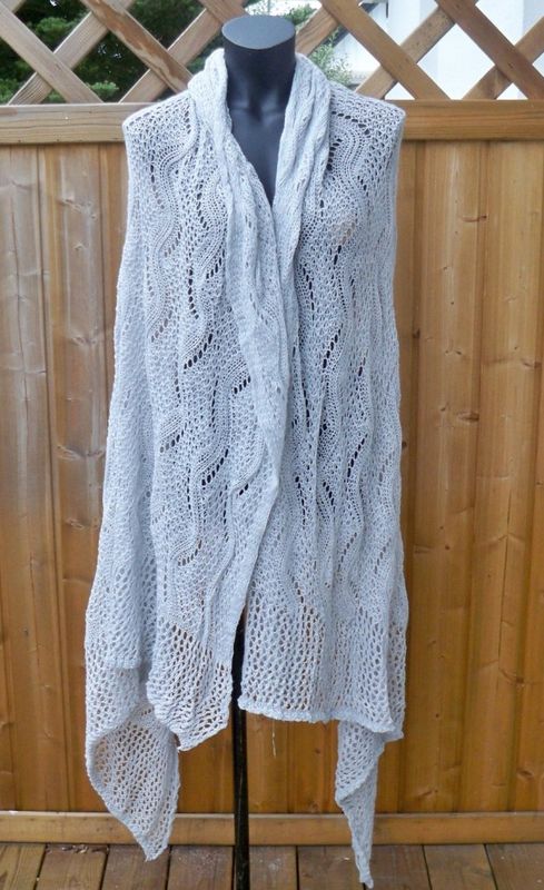 Stor Ljusgrå Sjal Ullmix