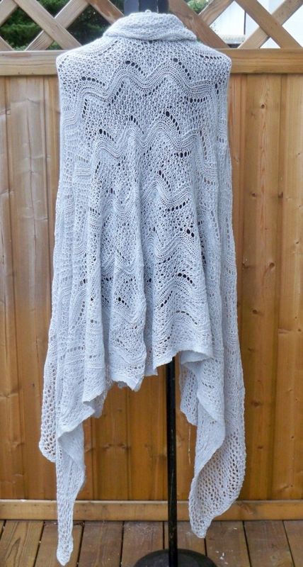 Stor Ljusgrå Sjal Ullmix