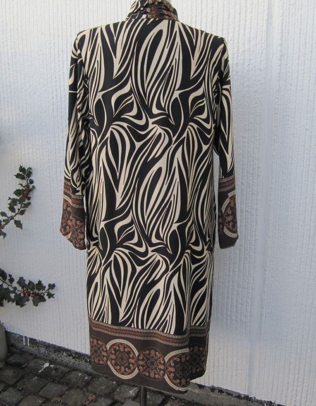 Mönstrad Kappa Kimono Svart Beige