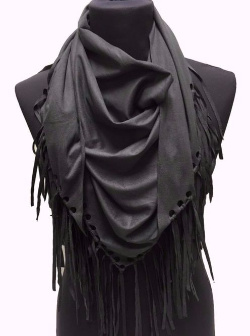 Huvudbild Grå sjal Mockaimitation.  Baglady